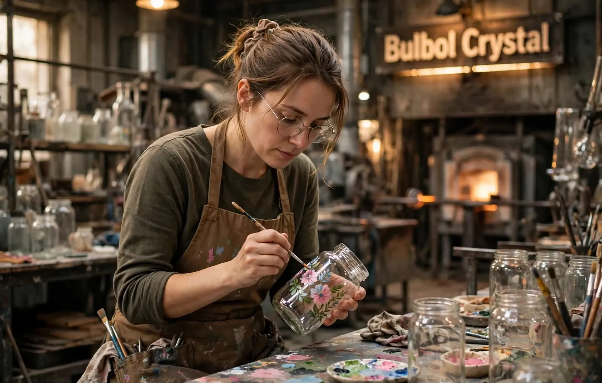 El Boyaması Kristal  Her Fırça Darbesinde Sanat