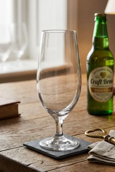 Elegant Stemmed Pilsner & Cocktail Glass – Classic Footed Beverage Glass